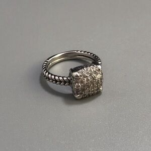 David Yurman Elegant Silver and Gold Women's Ring sz8